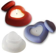 Heart Shape Jar Silicone Mold, with Lid Epoxy Resin Storage Box Casting Molds Va