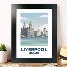 Liverpool, England Travel Poster Giclee Art Print 21-12