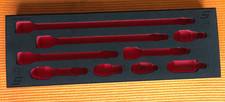 Snap On Red Foam Organizer Only9pc 38 Dr. Extension Adapter Set Fm209ex01br