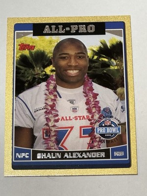 2006 Topps Shaun Alexander Gold /2006 Seattle Seahawks HOF 