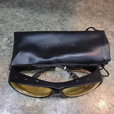 NWT Polar Optics plastic polarized fitover sunglasses black FO-030