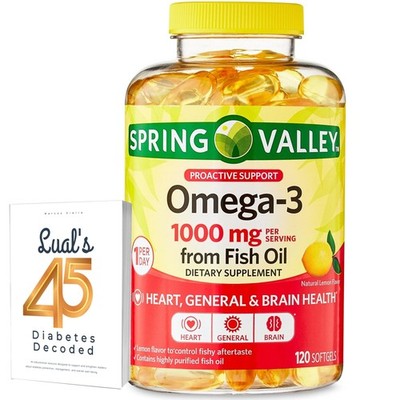Spring Valley Proactive Support Omega-3 from Fish Oil Heart General & Brain H...
