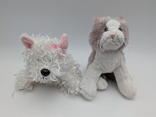 Ganz Webkinz Dog Cat Plush Lot HM191 Black Poodle HM042 Striped Alley No Codes