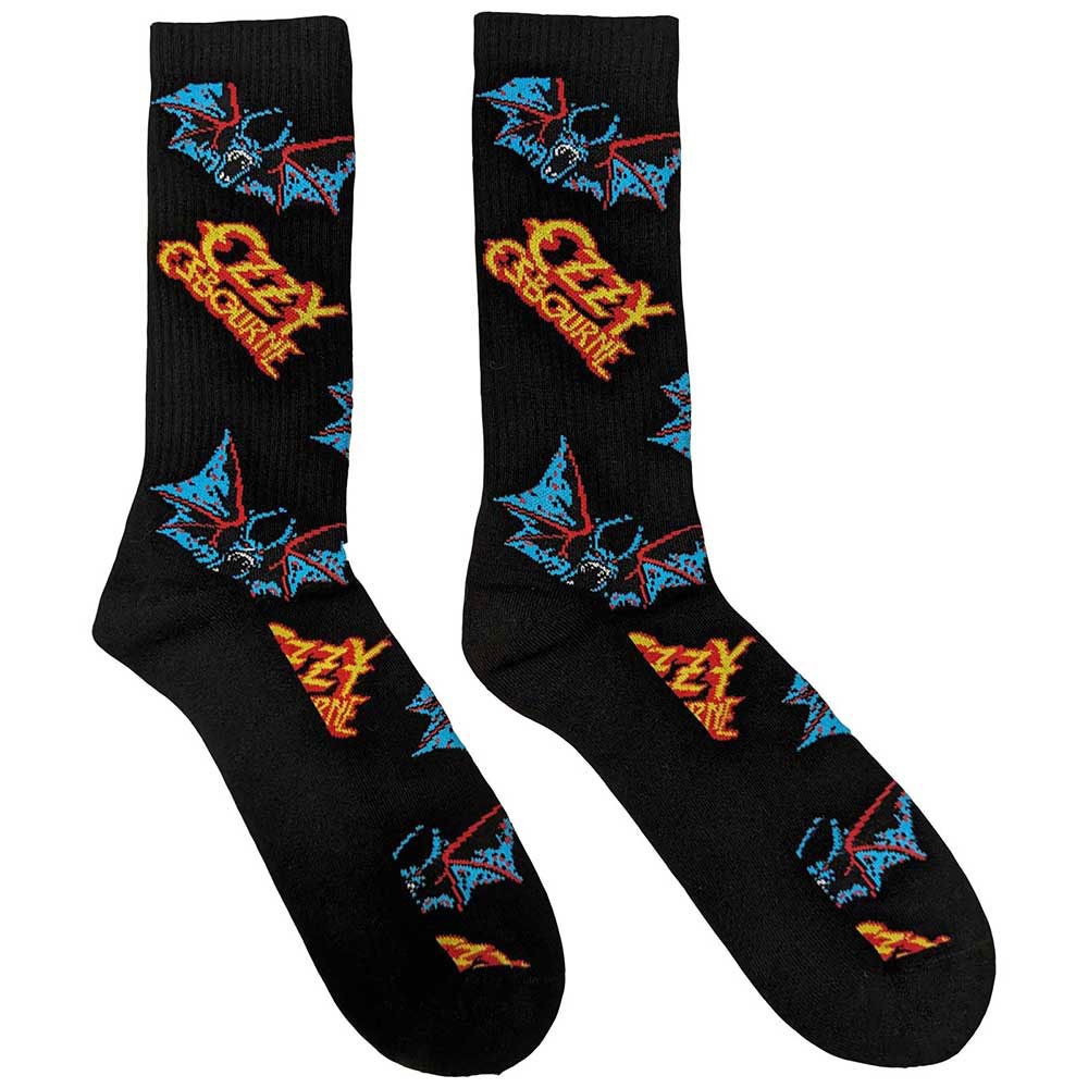 Ozzy Osbourne Women's Black Logos & Bats Ankle Socks In - Image 3