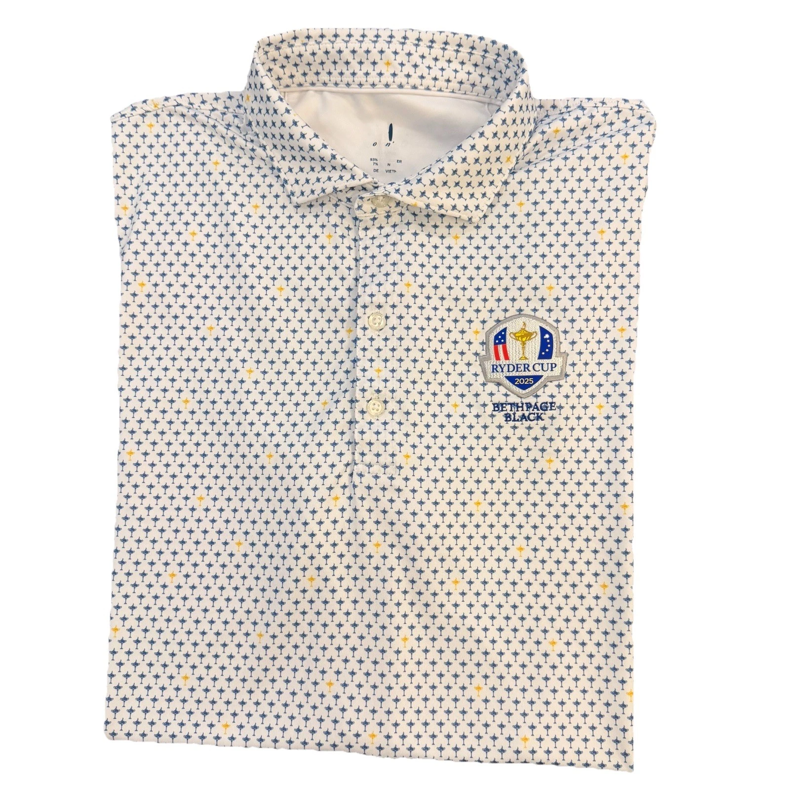 Johnnie-O Men’s Featherweight Performance Polo Ryder Cup Trophy AOP White XXL