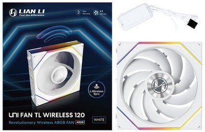 Lian Li - 12TL1W1W - Lian Li UNI Fan TL 120 Wireless - Controller Not Included