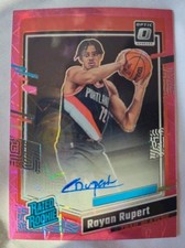 2023-24 Panini Donruss Optic Rayan Rupert Rated Rookie Auto Pink Velocity /79