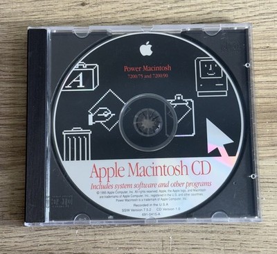 1995 Macintosh Power Macintosh 7200/75 7200/90 V 7.5.2 Software Install CD Disc