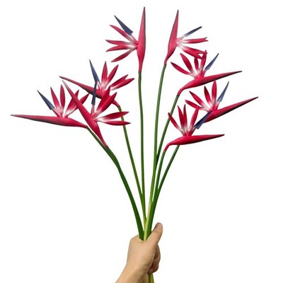 Medium Bird of Paradise 23 Inch Permanent Flower Stem,Real Touch Flowers Soft...