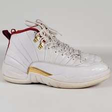Nike Air Jordan Retro 12 White/Red/Metallic Gold 130690-107 Men  s Size 11 US