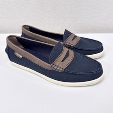 Cole Haan Loafers Womens Size 7 B Navy Blue Brown Nantucket Penny W07033