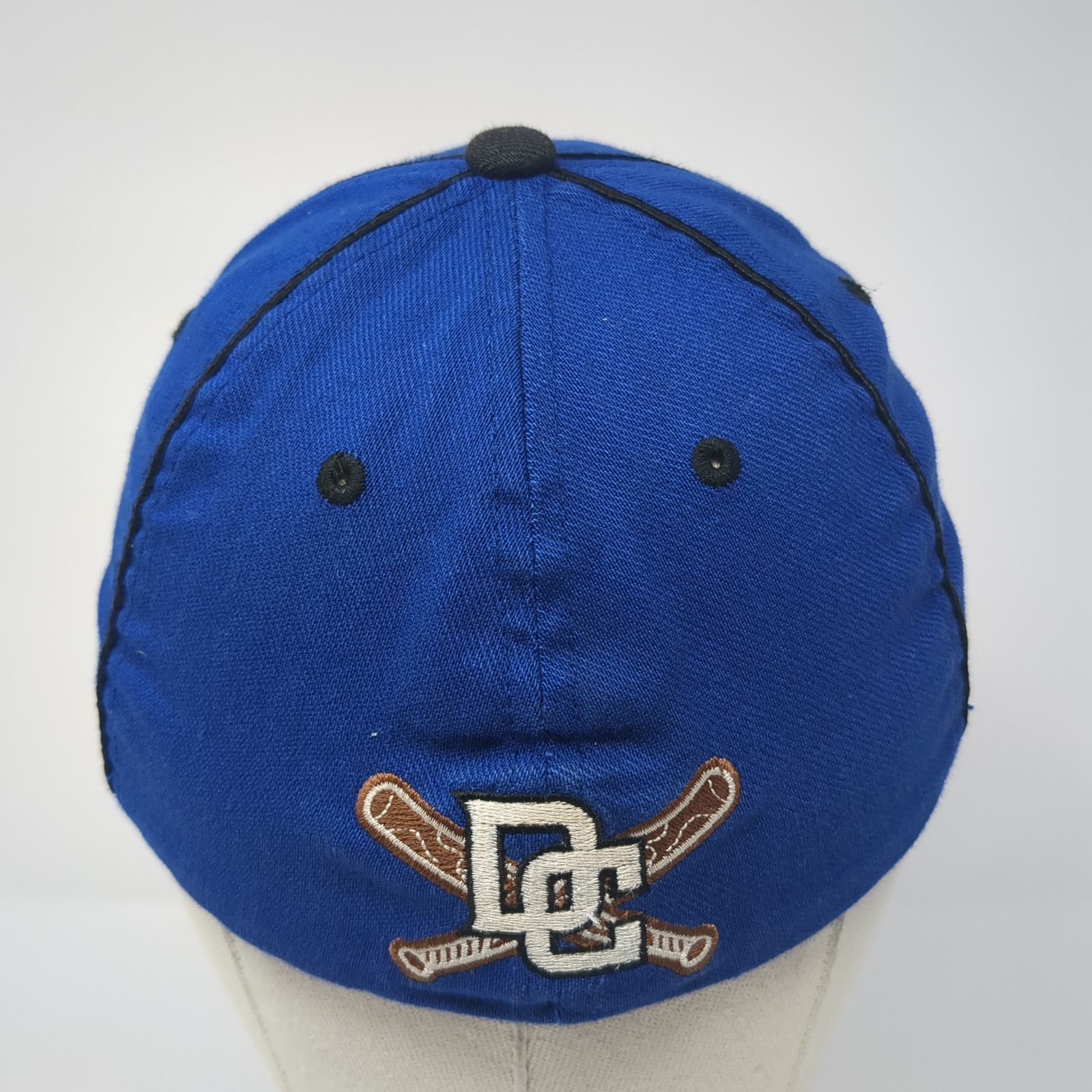 DC Fitted Baseball Cap Blue Small Lightweight Emb… - image 5