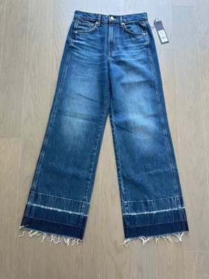 Veronica Beard TAYLOR City Blast High Rise Wide Leg Jeans Jean With Tags Size 28
