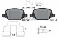 Textar Bremsbelagsatz, Scheibenbremse 2351705 FüR Alfa Romeo