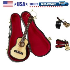 Kurt Adler 5.52" Wood Pearlized Guitar Ornament