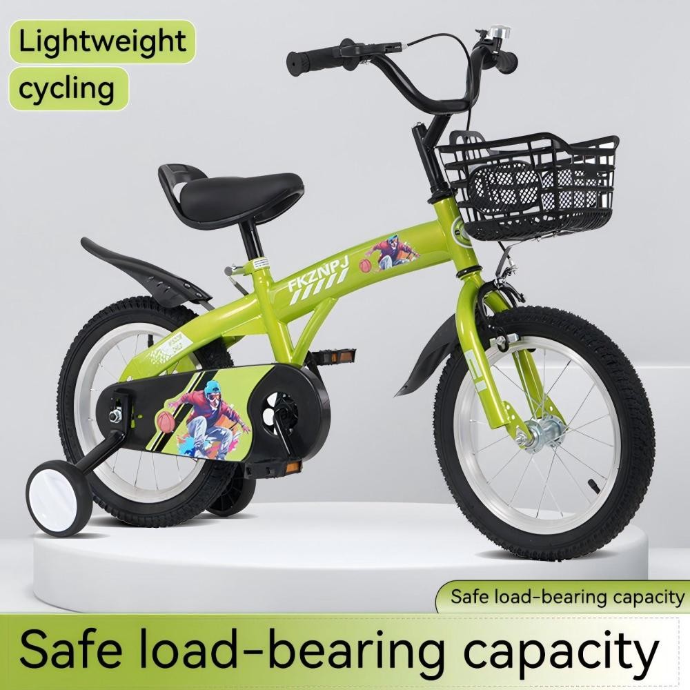 18 Inch Kids Bike with Training Wheels, Adjustable Seat for 