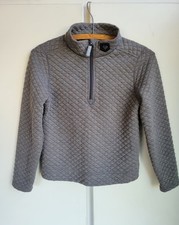 Obermeyer Youth Kids Size XL Gray Quilted Pullover 1/4 Zip Sweatshirt