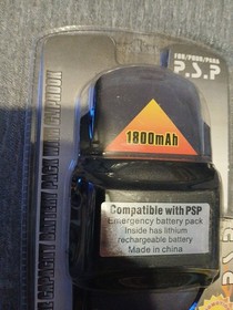 PSP Large Capacity Battery Pack 1800mah 3.7 Volt NEW Playstation Portable Nos