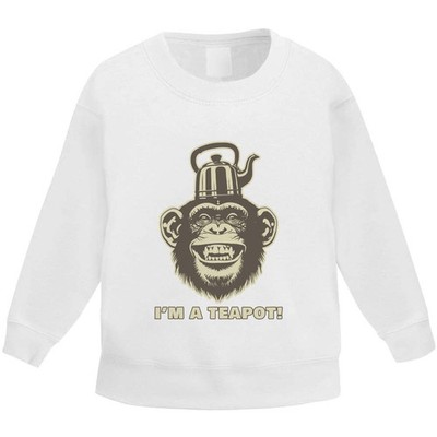 'I'm A Teapot Chimpanzee' Kid's Sweatshirt / Sweater / Jumper (KW058579)