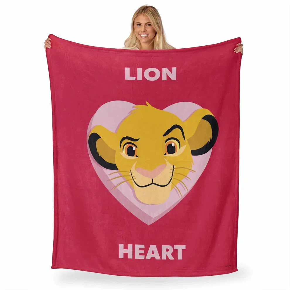 Disney The Lion King Simba Lion Heart Cozy Fleece Blanket