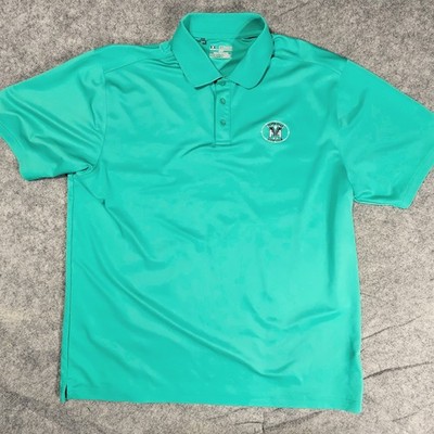 Vesper Hills Golf Club Tully NY Polo Shirt Men 2XL Green Under Armour HeatGear