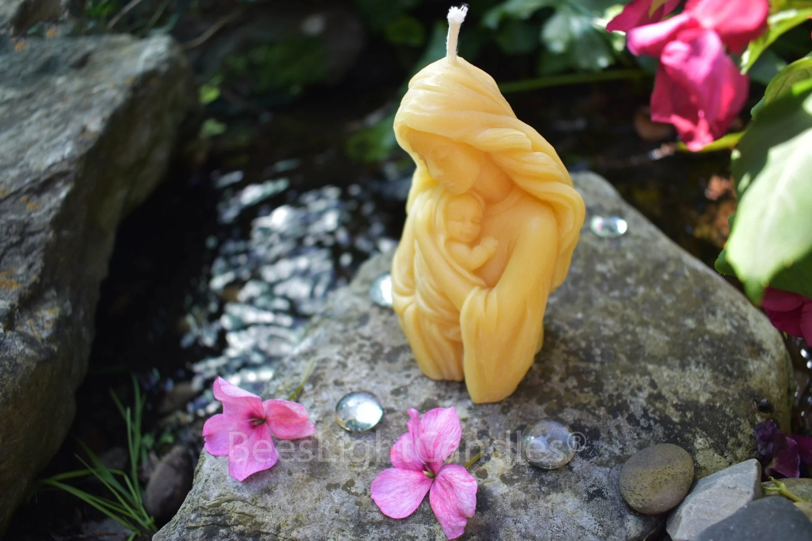 Mother with Child Beeswax Candle