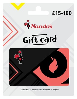 Nando's Geschenkkarte (25 GBP) - UK-Einlösung - Lieferung per Post 