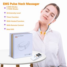 Rechargeable Powerful Neck Massager EMS Muscle Stimulator with Heat OTC Device
