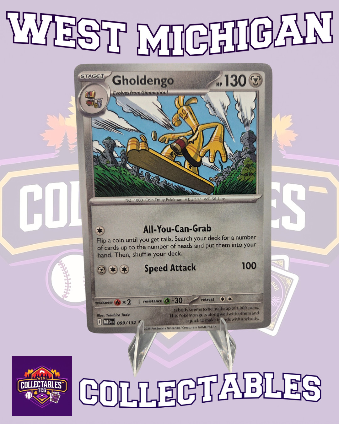 Gholdengo 099/132 Me01: Mega Evolution Regular NM Pokemon TCG Near Mint