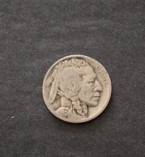 1924 D Buffalo Nickel US Coin - Denver Mint - Very Good VG 1924D