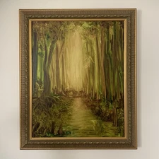 Framed Oil Painting on Canvas “Enchanted Forest” 30” x 24” By Chip Ghigna