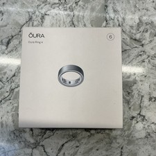 Oura Ring 4 Smart Ring Activity Tracker - Size 6 In Silver JZ90-54217-06