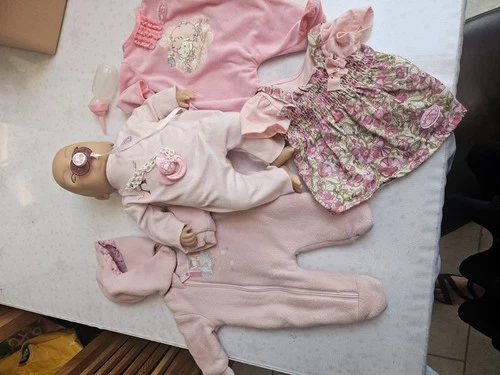 16" BABY ANNABELL DOLL - ZAPF CREATION 2012 - WITH ACCESSORIES - WORKING