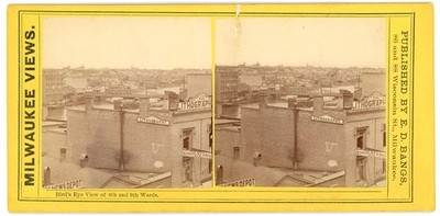 WISCONSIN SV - Milwaukee - Panorama of 6th & 9th Wards - ED Bangs 1860s