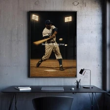 Jackie Robinson Poster No Frame – Printable Baseball Wall Art with Quote