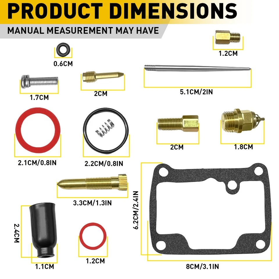 Kit de accesorios de reconstrucción de carburador de 1 juego para repuesto de carburador Mikuni VM32 VM34 Foto 3 de 4