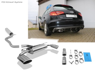  Duplex Komplettanlage ab Kat Audi A3 8V Sportback 1.4 160x90mm oval