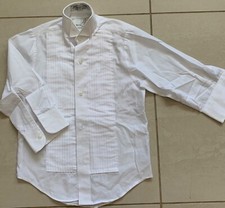 Neil Allyn Kids Tuxedo Shirt BXS Wing Collar 1/4 Inch Pleat White