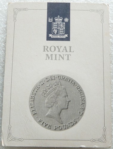 1990 Royal Mint Queens Mother 90th Birthday £5 Five Pound Coin Uncirculated