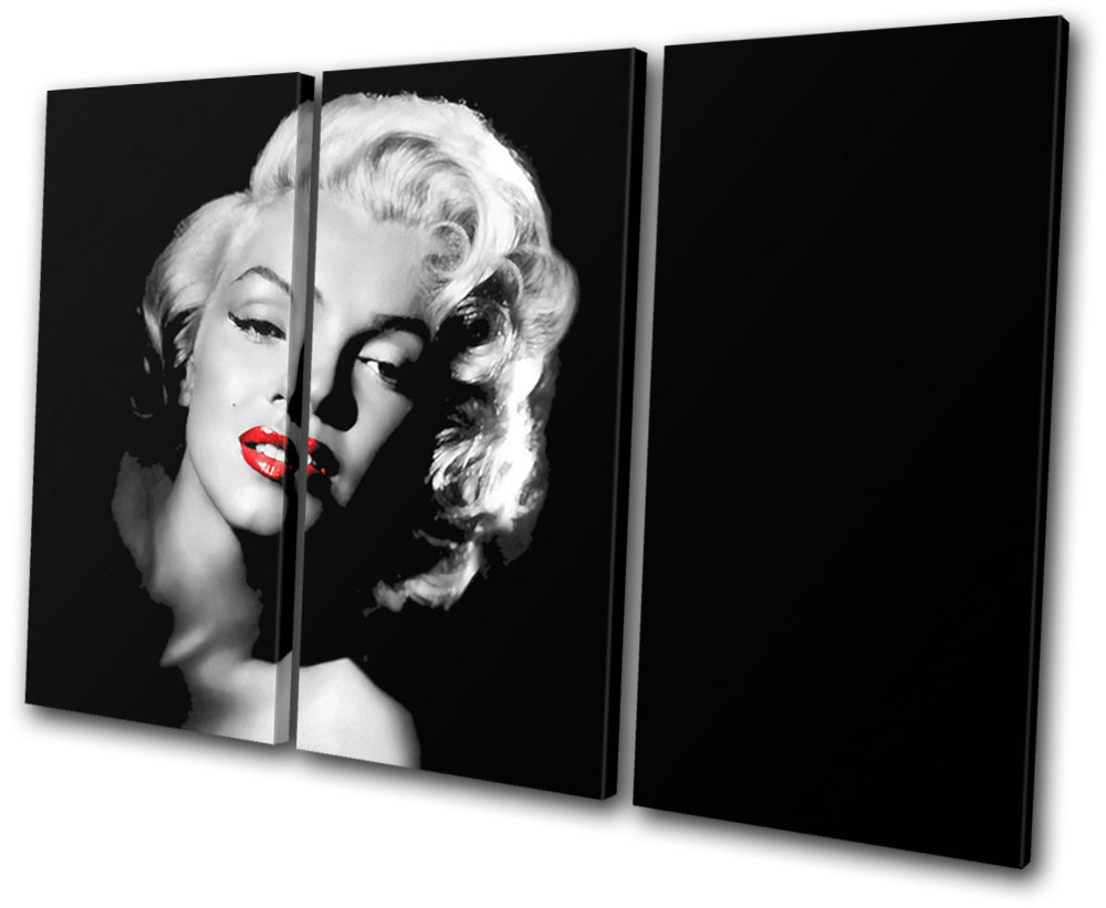 Poster Mural Marilyn Monroe – Impression Sur Toile – Style Moderne Rouge – Bold Bloc Design – Neuf Sous Tube