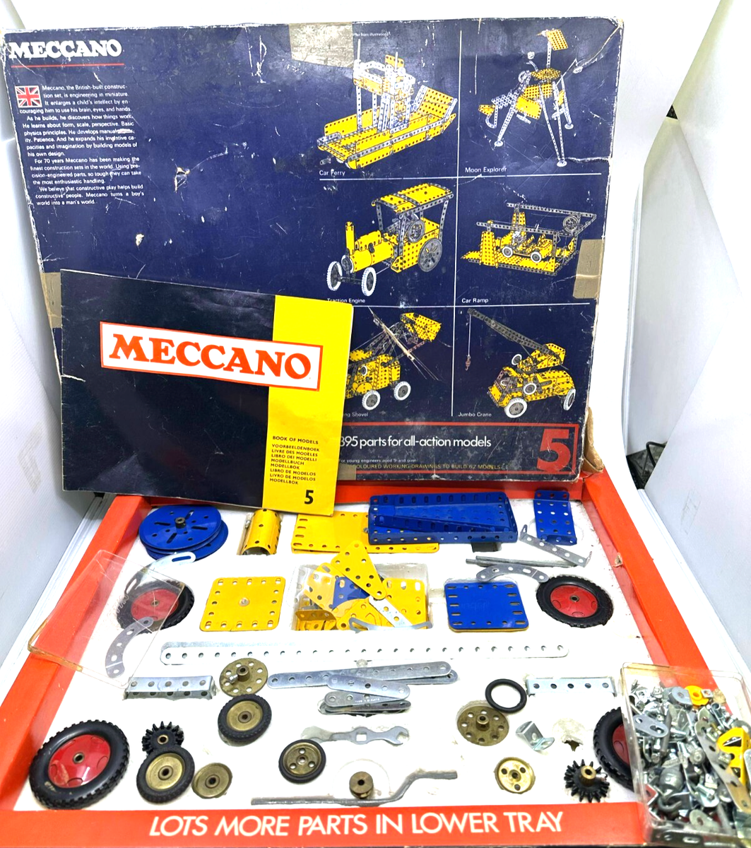 Lot De 12 Pièces De Construction Meccano En Métal Vintage - Bon état