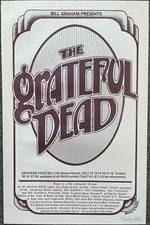 Grateful Dead Concert Poster Randy Tuten Signed Orpheum 1976