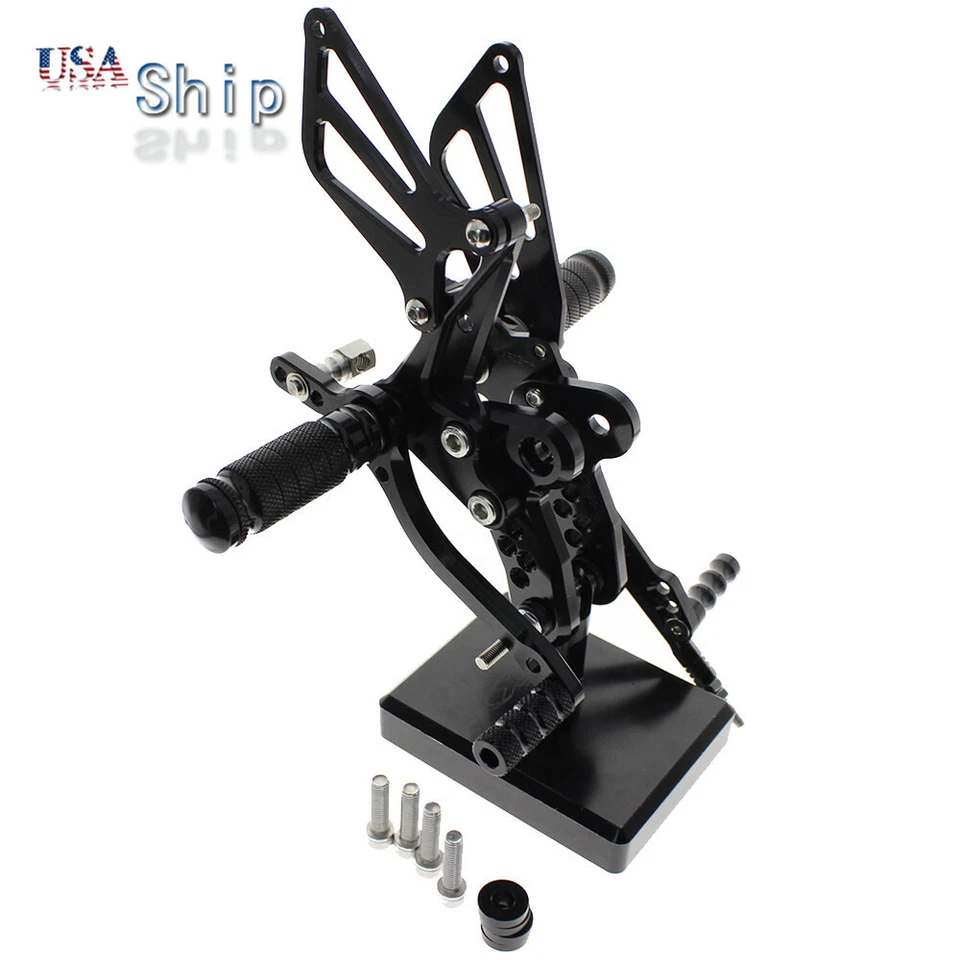 Juego de estriberas traseras negras FXCNC para Suzuki GSX1300R HAYABUSA 1999-2005 2006-2012 Foto 2 de 4