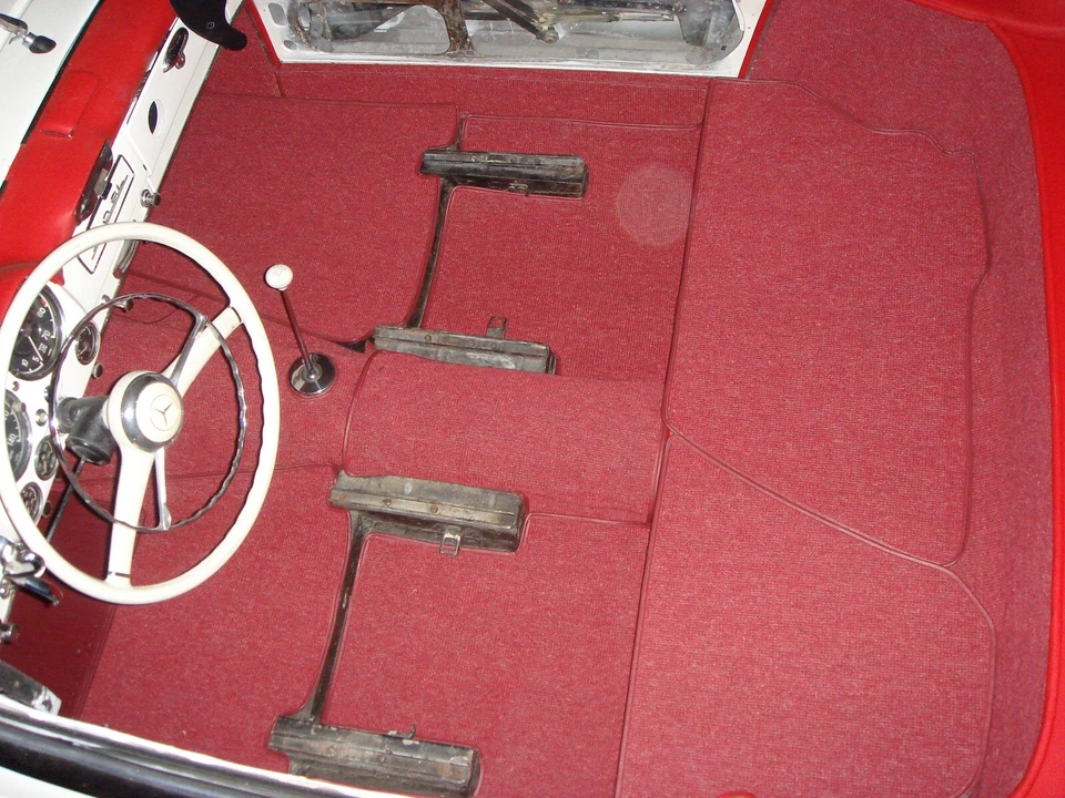 Se adapta a Mercedes Benz 190SL W121 1955-1963 Kit de alfombra tejido cuadrado alemán Foto 3 de 4