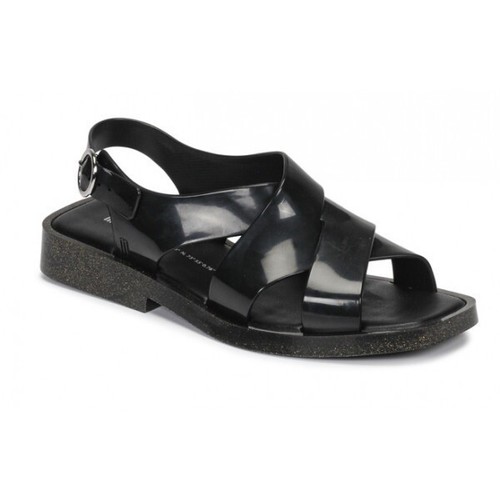 32238 MELISSA MELROSE PVC SLINGBACK SANDALS 90660 BLACK TWINKLE Sz 7 - Picture 2 of 4