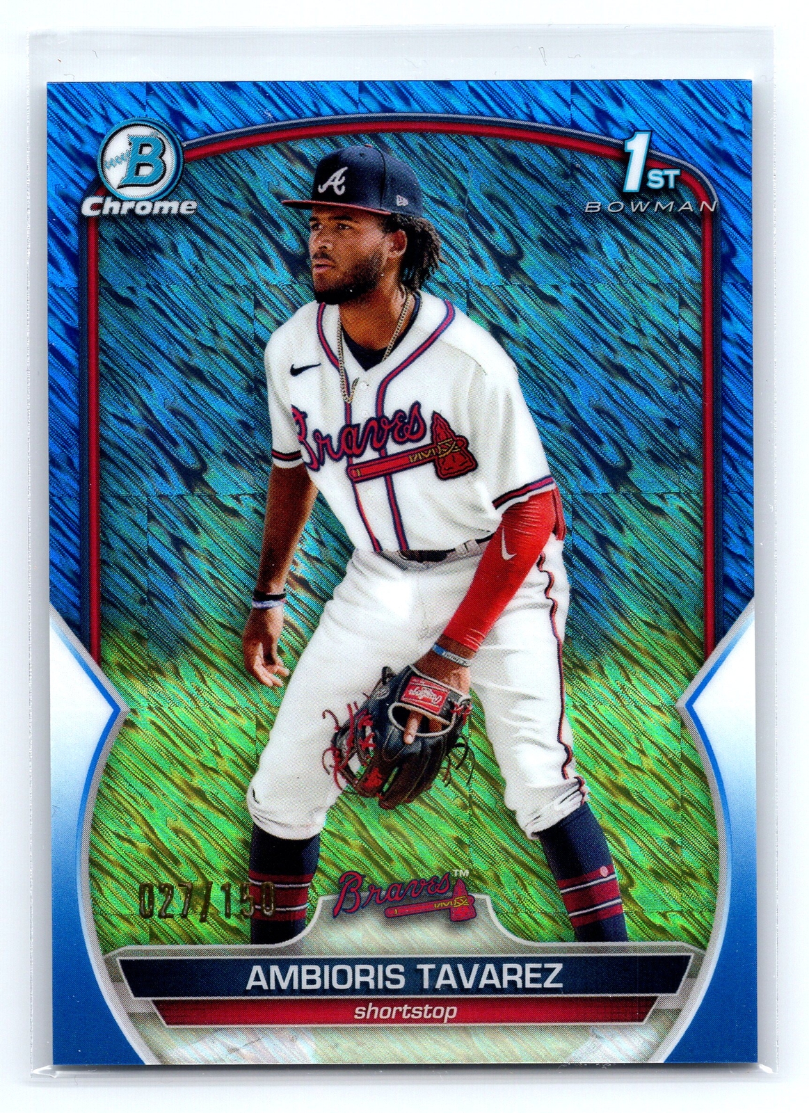 2023 Bowman Chrome #BCP-33 Ambioris Tavarez Blue Refractor /150 1st