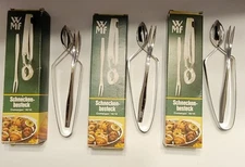 3 Sets Vntg  Schnecken-besteck Cromargan Escargot  - Fork Tong/Spoon  Stainless 