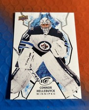 2021-22 UD Ice Base #53 Connor Hellebuyck - Winnipeg Jets