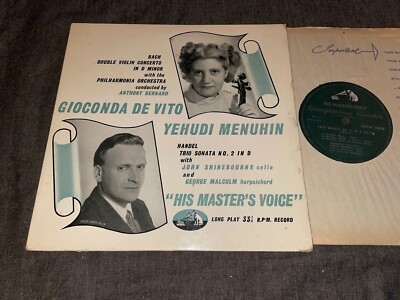 (BLP 1046) ed1 Gioconda de Vito: Bach Violin cto, Handel: Trio sonata. NO ASD