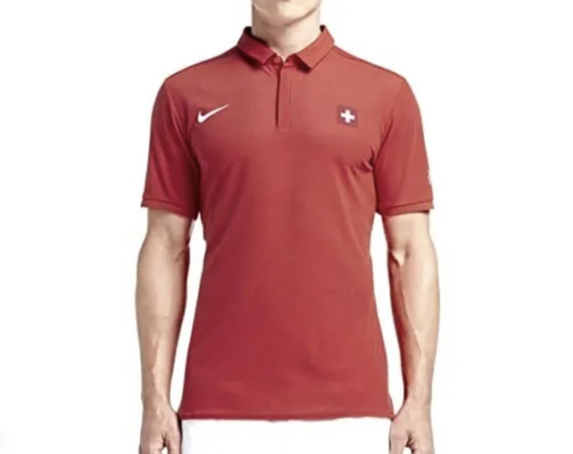 【フェデラー着用モデル】NIKE ポロシャツ Lサイズ Nike Roger Federer RF 2016 Swiss Davis Cup Olympics Polo Shirt